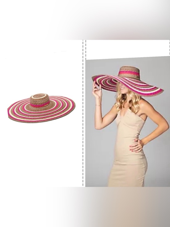 Trina Turk Accessories - Trina Turk Wide Floppy Brim Straw Sun Hat in Multi NWT